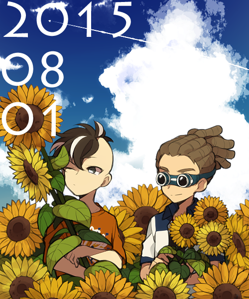 kidou yuuto and fudou akio (inazuma eleven) drawn by saku_anna