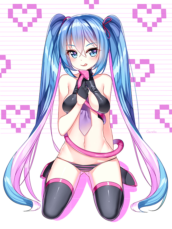 hatsune miku (vocaloid and 1 more) drawn by gendo0032