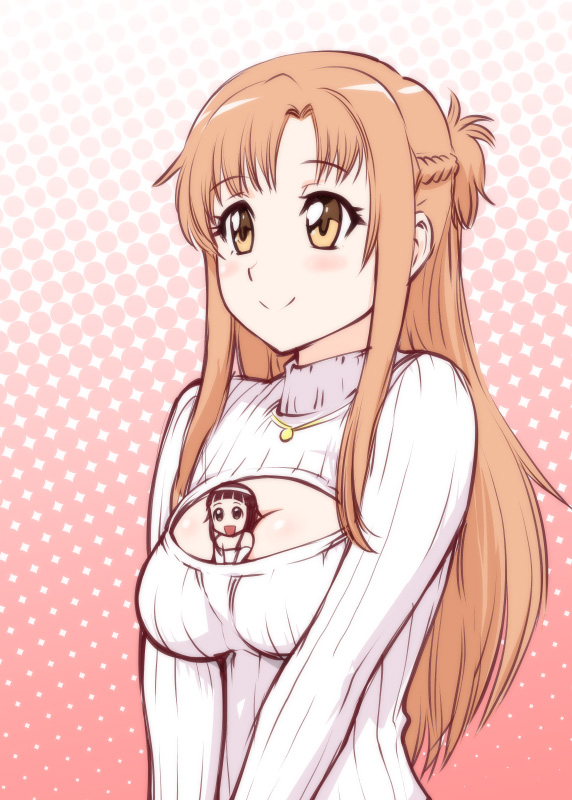 asuna and yui (sword art online) drawn by ueyama_michirou