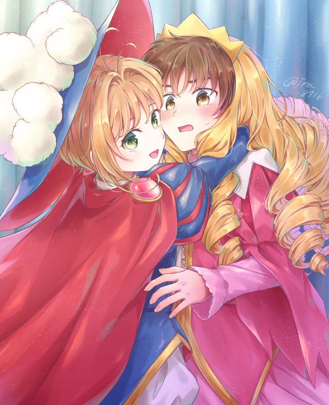 kinomoto sakura and li syaoran (cardcaptor sakura) drawn by tsukisaka_iro
