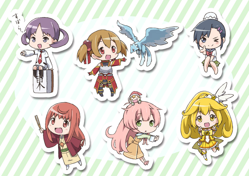 kise yayoi, cure peace, silica, pina, watashi, and 3 more (precure and 7 more) drawn by errant