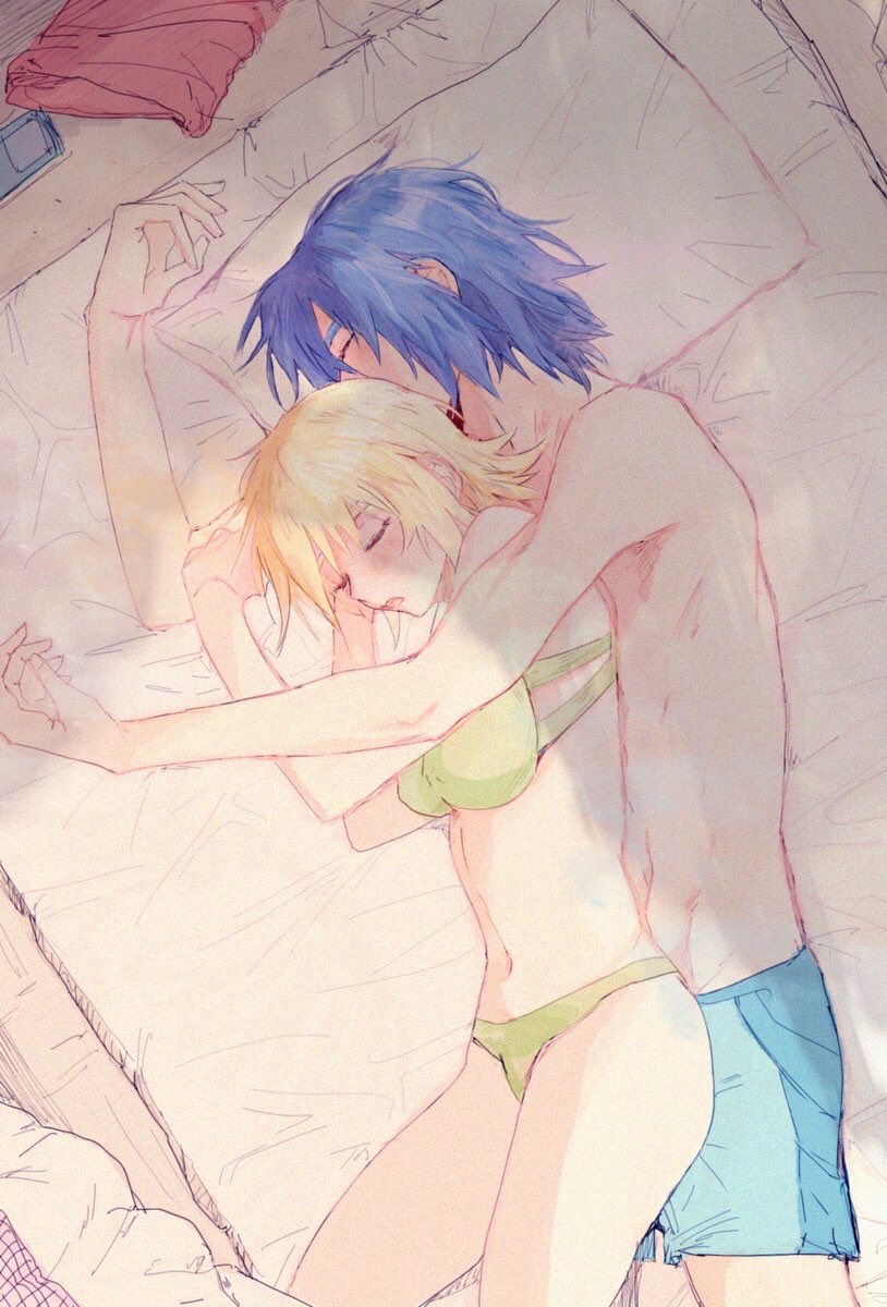 cagalli yula athha and athrun zala (gundam and 1 more) drawn by she_(morianosu)