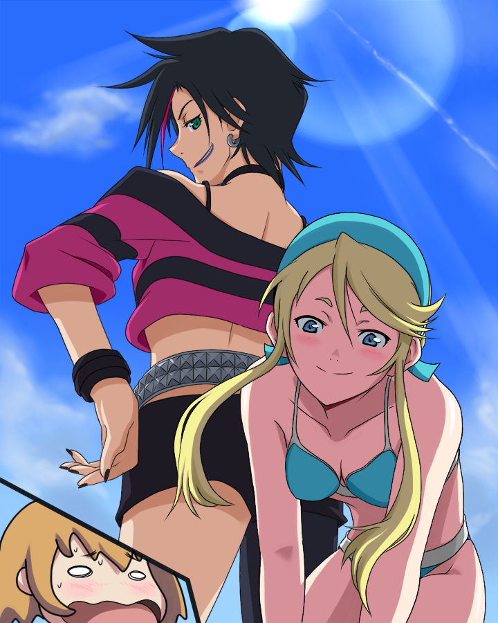 lina davis, joey jones, and holly jones (heroman) drawn by beimei