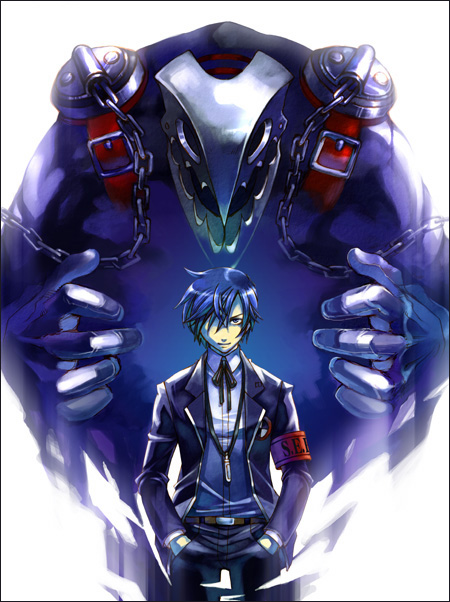 yuuki makoto and thanatos (persona and 1 more) drawn by kotobuki_toro
