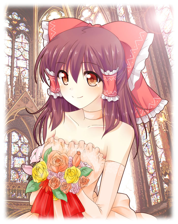 hakurei reimu (touhou) drawn by haruki_(colorful_macaron)