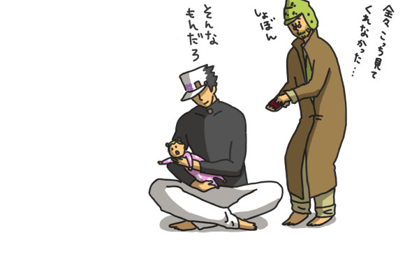 joseph joestar, kujo jotaro, and kujo jolyne (jojo no kimyou na bouken and 2 more) drawn by imoichi