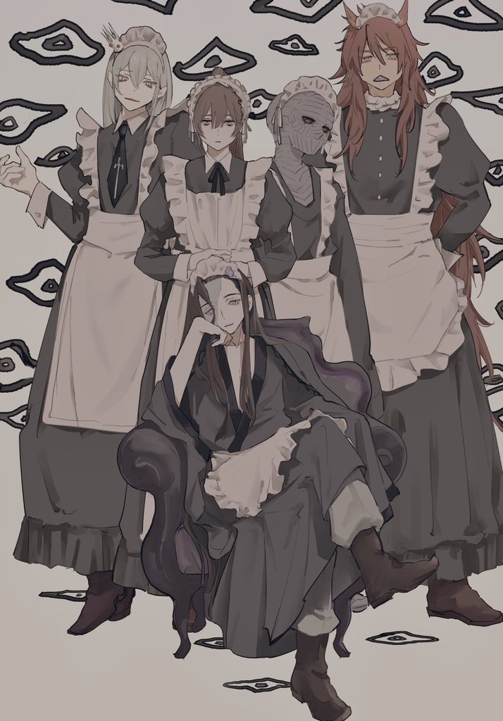 twenty-fifth bam, jyu viole grace, white, baylord yama, karaka, and 1 more (original and 1 more) drawn by hidrogenxxxng