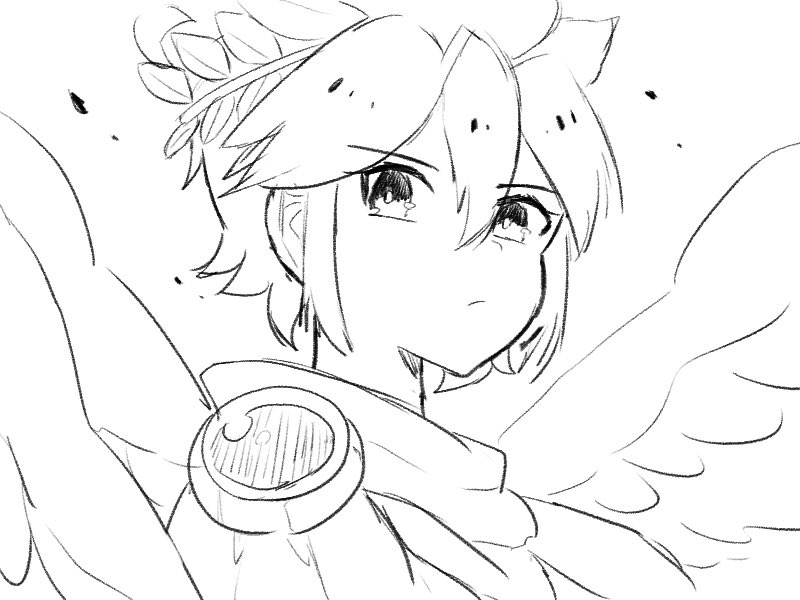 dark pit (kid icarus and 1 more) drawn by waffuum