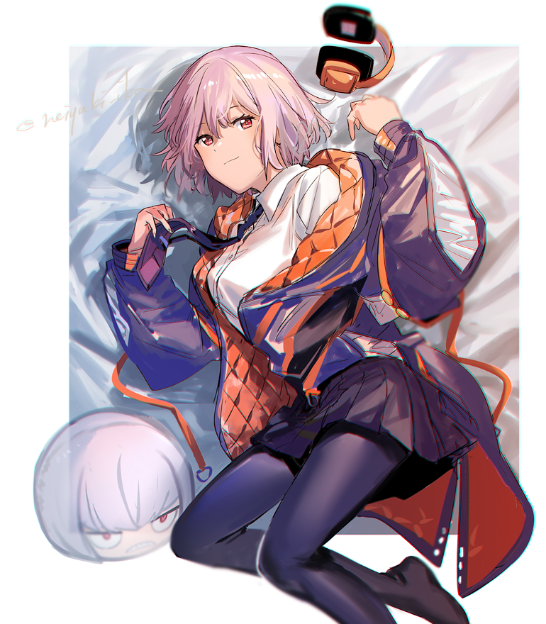 shinjou akane and anti (gridman universe and 1 more) drawn by aki_(neyuki41028)