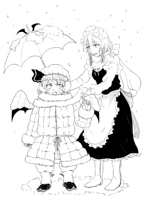 remilia scarlet and izayoi sakuya (touhou) drawn by gioha