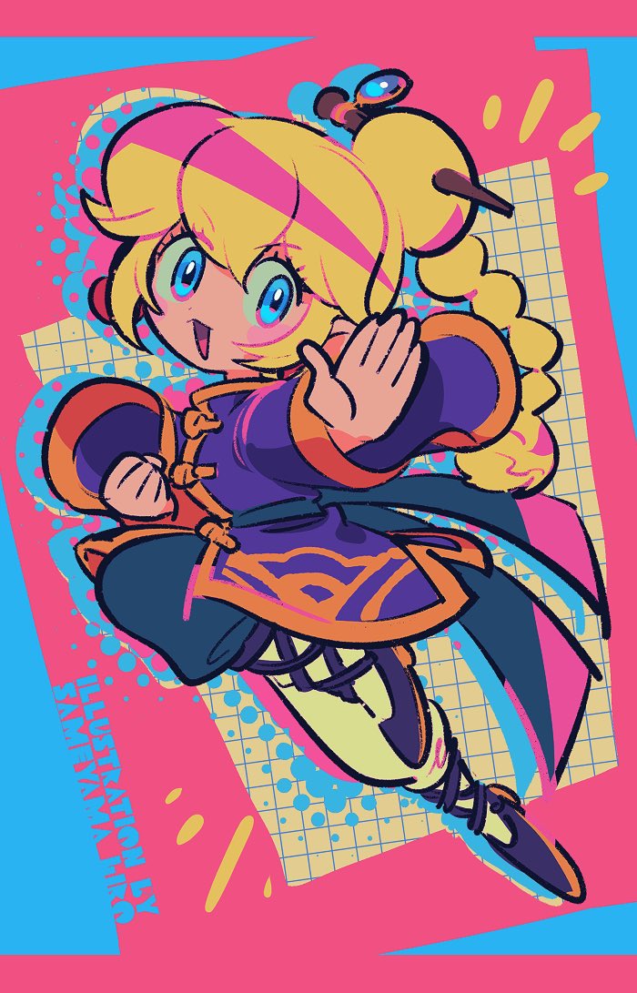 princess peach and kung fu peach (mario and 1 more) drawn by sameyama_jiro