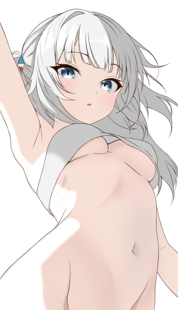 gawr gura (hololive and 1 more) drawn by johnny_0716
