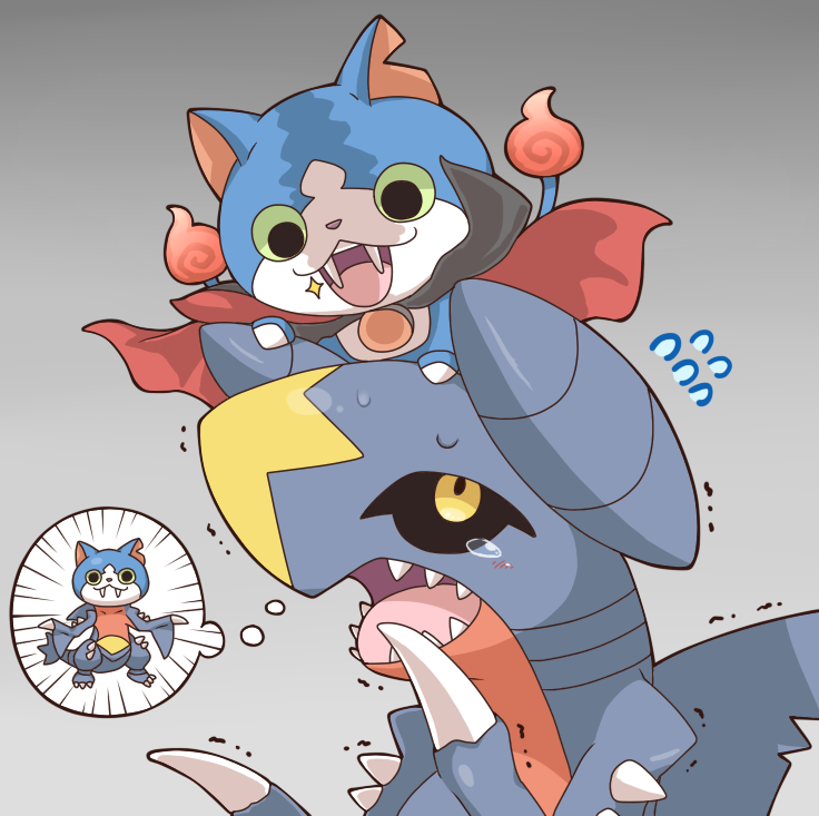 garchomp and gabunyan (pokemon and 1 more) drawn by 2027_(submarine2027)