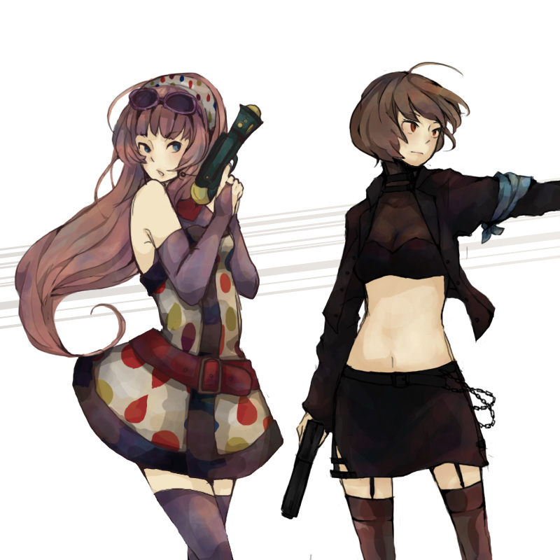megurine luka and meiko (vocaloid and 2 more) drawn by gicchi