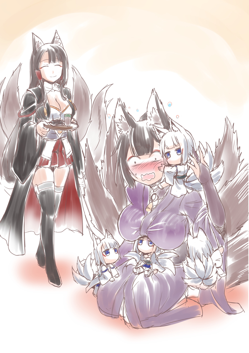 kaga, akagi, and amagi (azur lane) drawn by steed_(steed_enterprise)