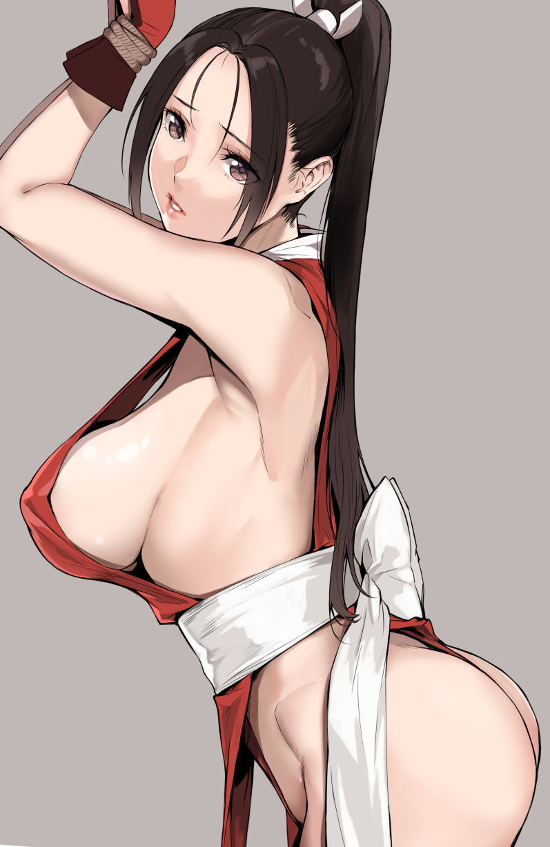 shiranui mai (the king of fighters and 1 more) drawn by yamaishi_(mukoubuti)