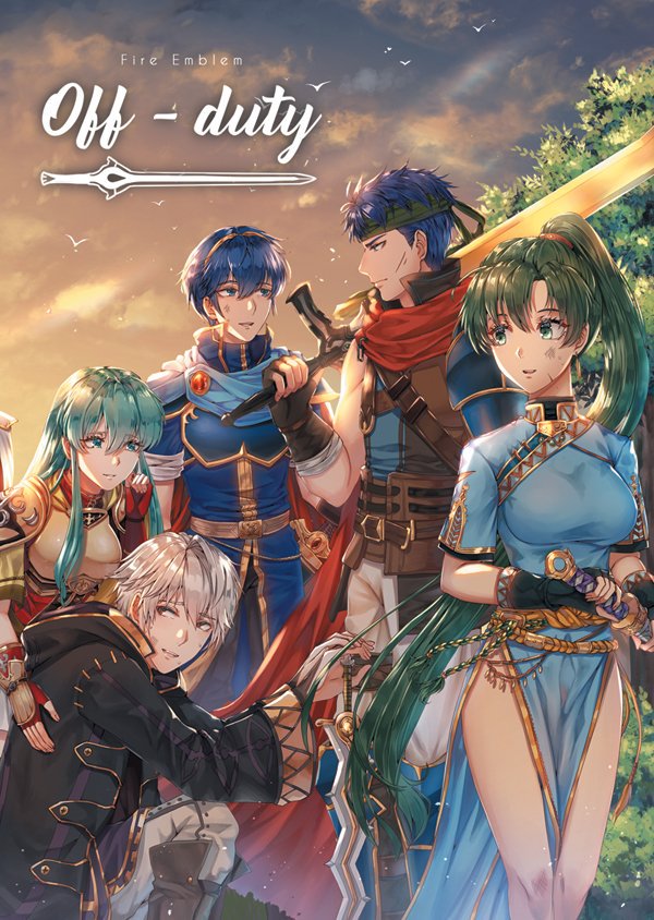 lyn, ike, male robin, marth, and eirika (fire emblem and 7 more) drawn by felords
