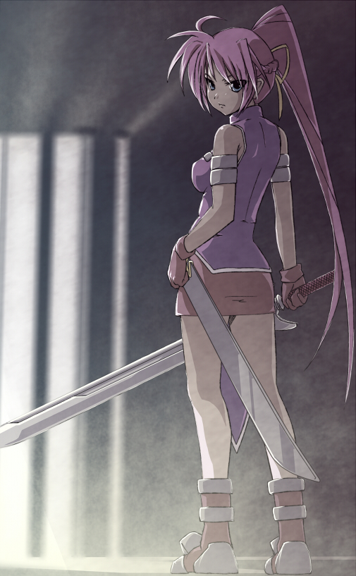 signum and laevatein (lyrical nanoha and 2 more) drawn by nama_(namaiki)