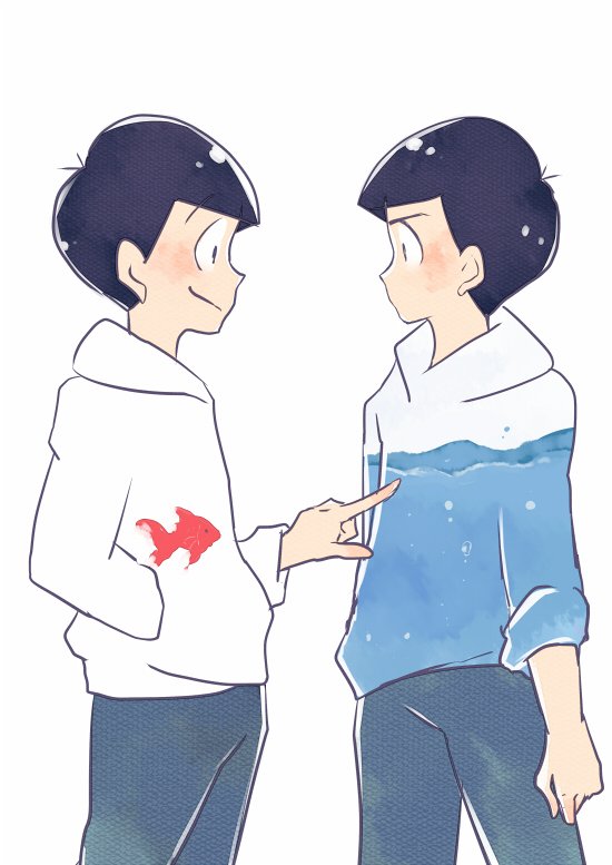 matsuno osomatsu and matsuno karamatsu (osomatsu and 1 more) drawn by hanada_hyou