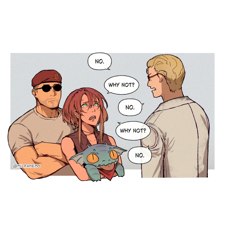 courier, noelle rutherford, craig boone, jalapeno, and arcade gannon (fallout and 1 more) drawn by milramemo