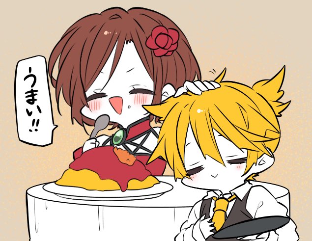 kagamine len, meiko, banica conchita, and pollo (vocaloid and 2 more) drawn by kaho_0102