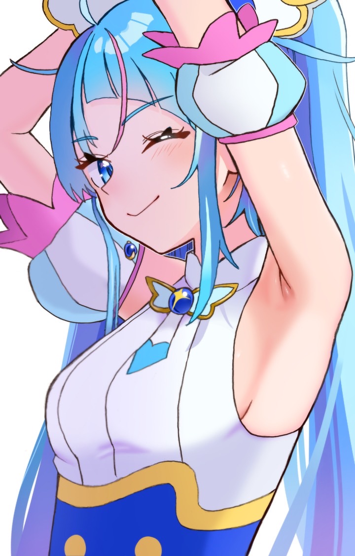sora harewataru and cure sky (precure and 1 more) drawn by hikota.