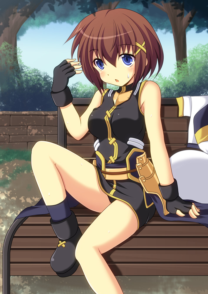 yagami hayate (lyrical nanoha and 1 more) drawn by cross_(crossryou)