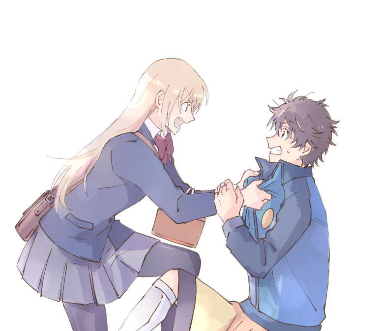 aoi ashito and ichijou hana (ao ashi) drawn by appleajyuxxxx