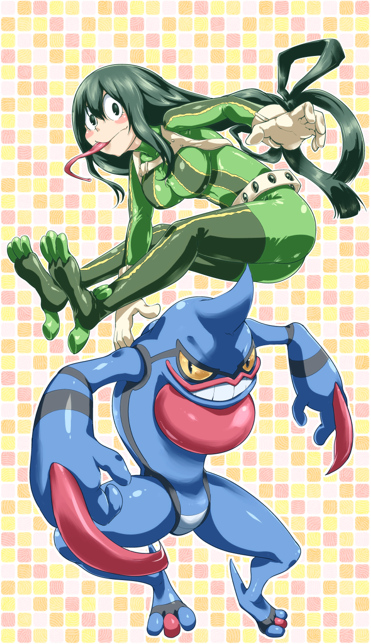 asui tsuyu and toxicroak (pokemon and 1 more) drawn by sagattoru