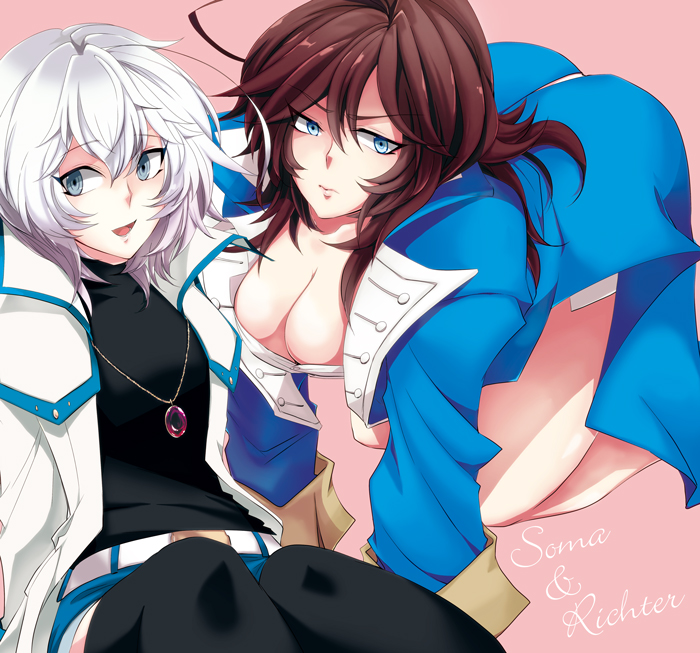 richter belmont and soma cruz (castlevania) drawn by k4m