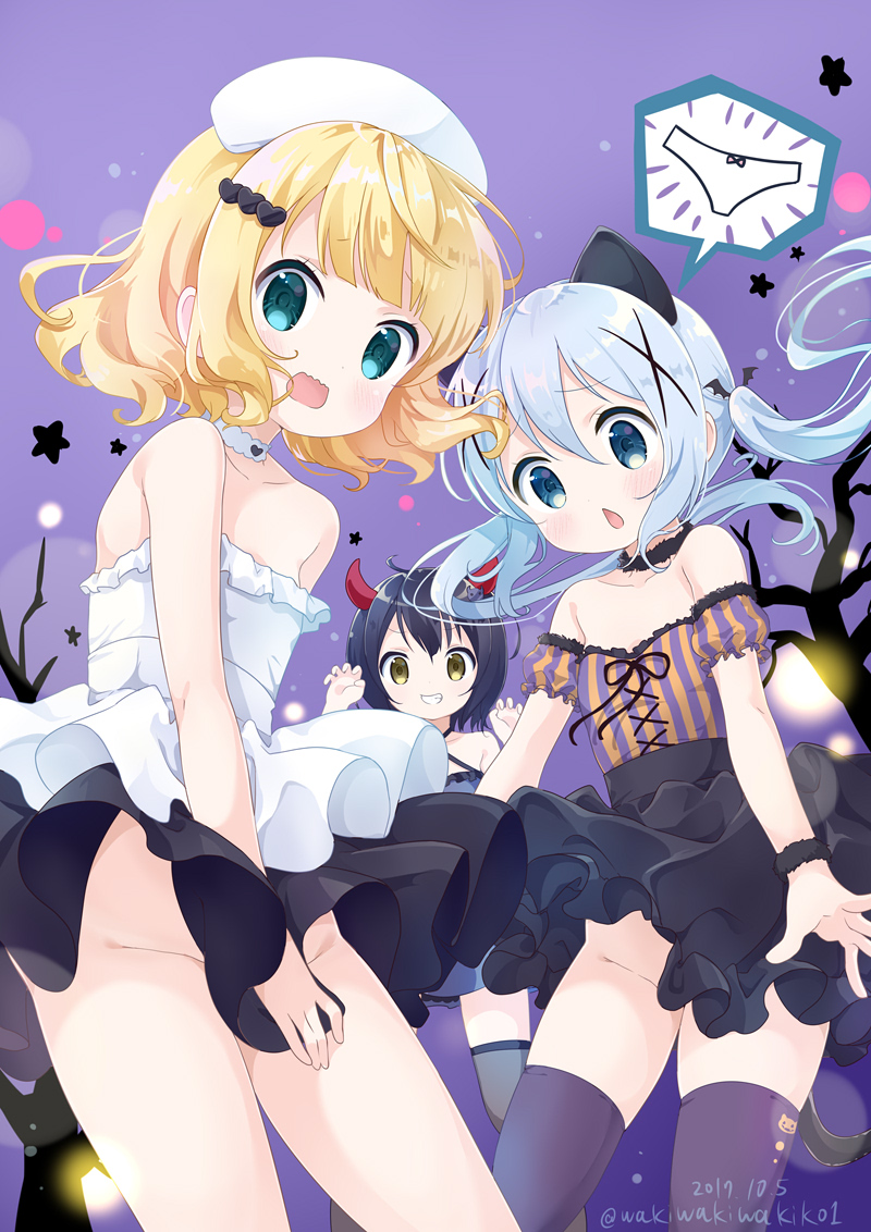 kafuu chino, kirima syaro, and jouga maya (gochuumon wa usagi desu ka?) drawn by neki_(wakiko)