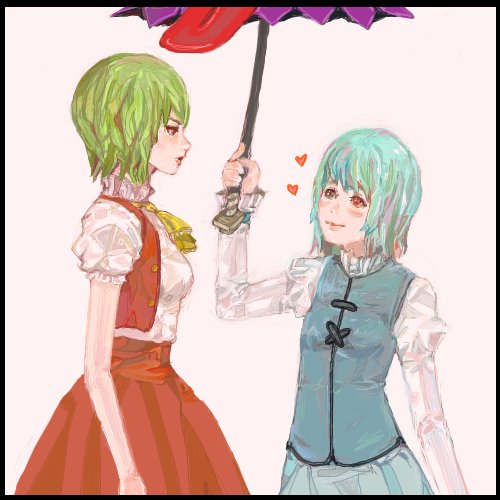 kazami yuuka and tatara kogasa (touhou) drawn by c221
