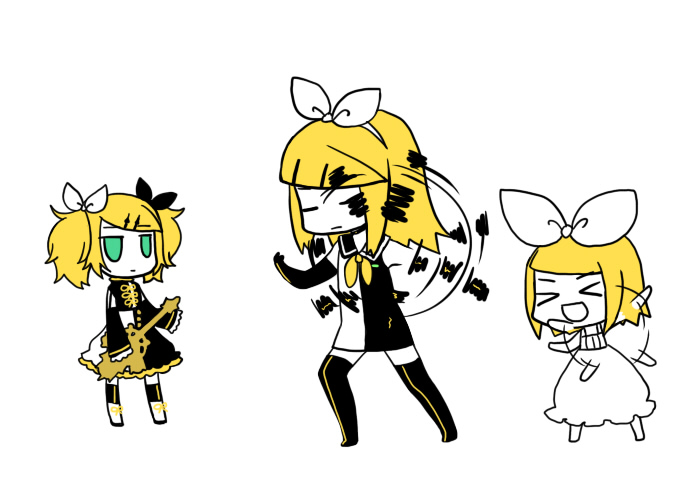 kagamine rin (vocaloid and 1 more) drawn by meimone