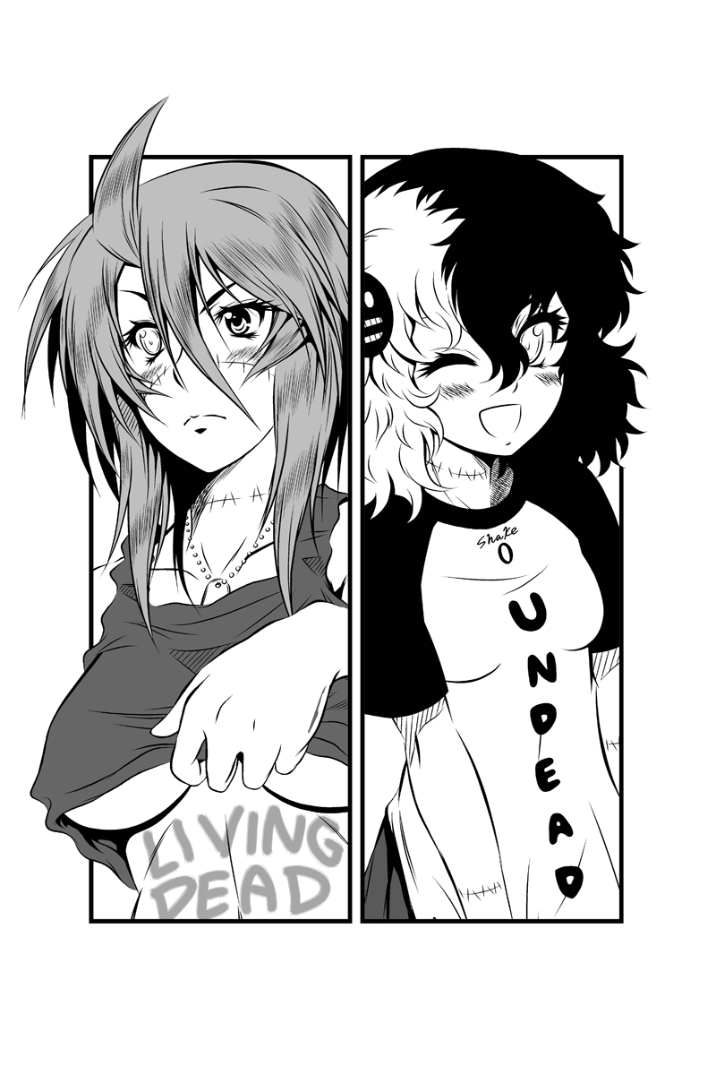 zombina and fujimi yomi (monster musume no iru nichijou and 1 more) drawn by s-now