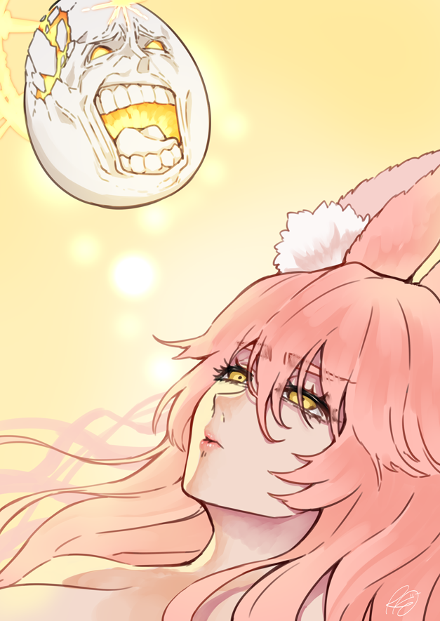 tamamo, koyanskaya, and christopher columbus (fate and 1 more) drawn by rkp