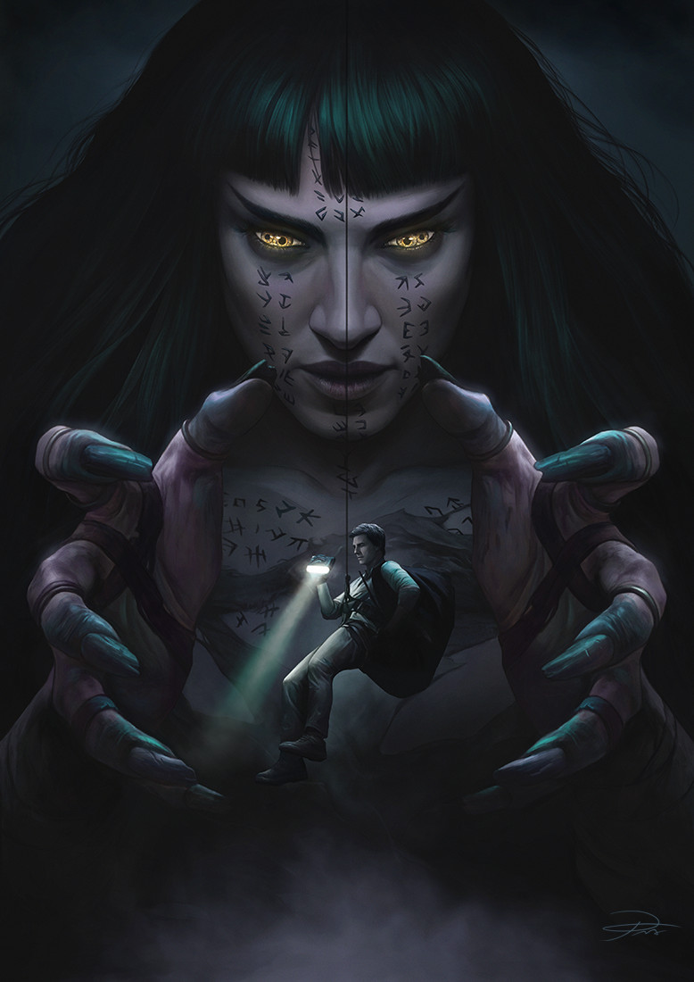 ahmanet and nick morton (the mummy) drawn by yinyuming