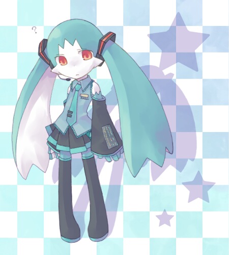 hatsune miku and king of sorrow (vocaloid and 1 more) drawn by rito_(pixiv112514)