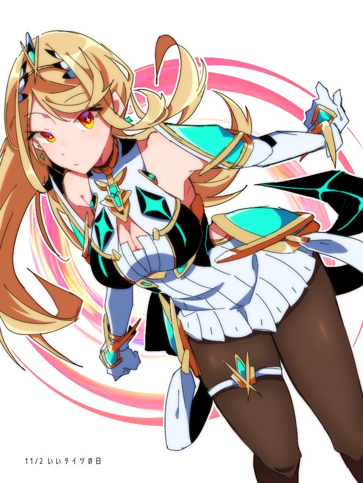 mythra (xenoblade chronicles and 1 more) drawn by mugimugis