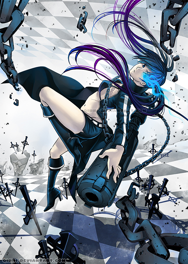 black rock shooter (black rock shooter) drawn by qinni