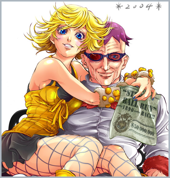 lucy steel and steven steel (jojo no kimyou na bouken and 1 more) drawn by chitose_(love_strip)