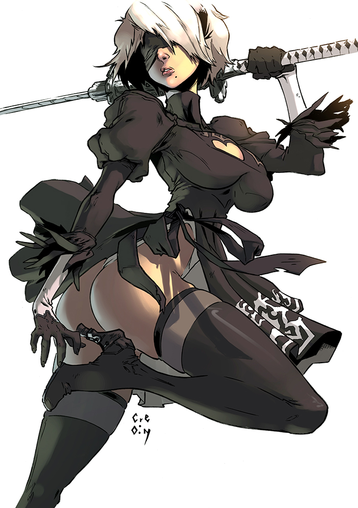 2b (nier and 1 more) drawn by logicfun