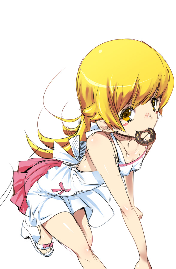 oshino shinobu (monogatari and 1 more) drawn by shiranagi