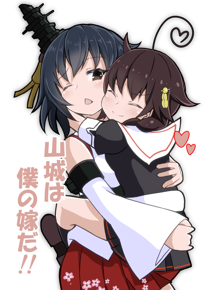 shigure, shigure kai ni, and yamashiro (kantai collection) drawn by kodachi_(kuroyuri_shoukougun)