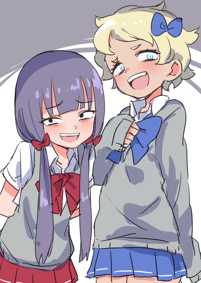 hasebe kazumi and shimada mami (kunio-kun series and 1 more) drawn by gazacy_(dai)