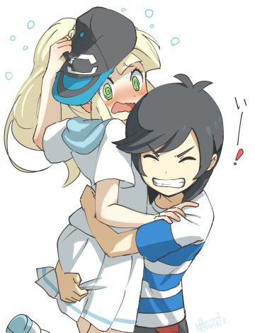 lillie and elio (pokemon and 1 more) drawn by natsuno_hamuto