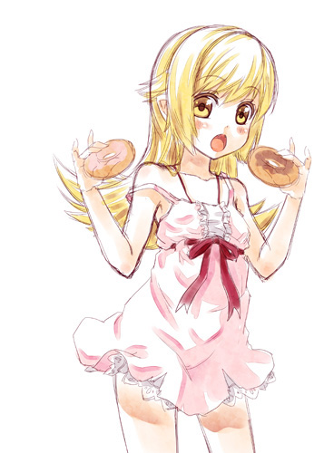 oshino shinobu (monogatari and 1 more) drawn by kouji_(campus_life)