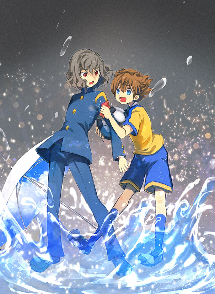 shindou takuto and matsukaze tenma (inazuma eleven and 1 more) drawn by aofujiake