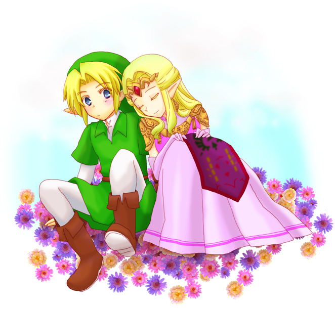 link and princess zelda (the legend of zelda and 1 more)