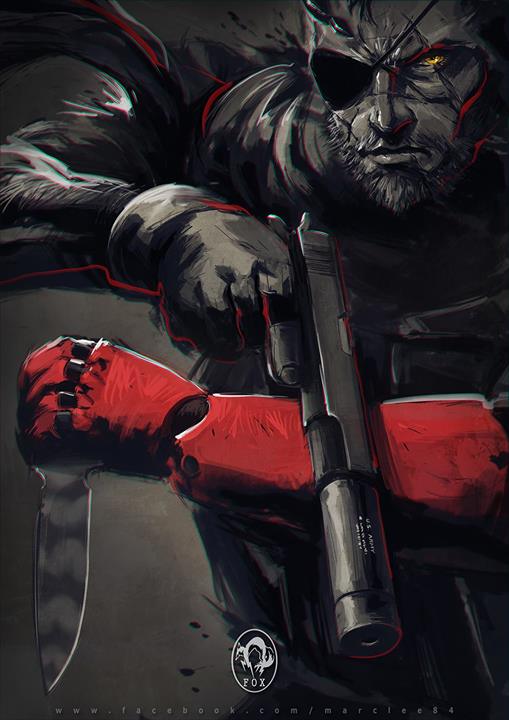 big boss (metal gear and 1 more) drawn by mar-c!