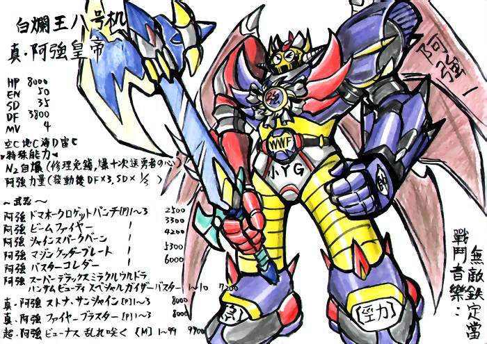 boss borot (super robot wars and 2 more) drawn by ragnarog